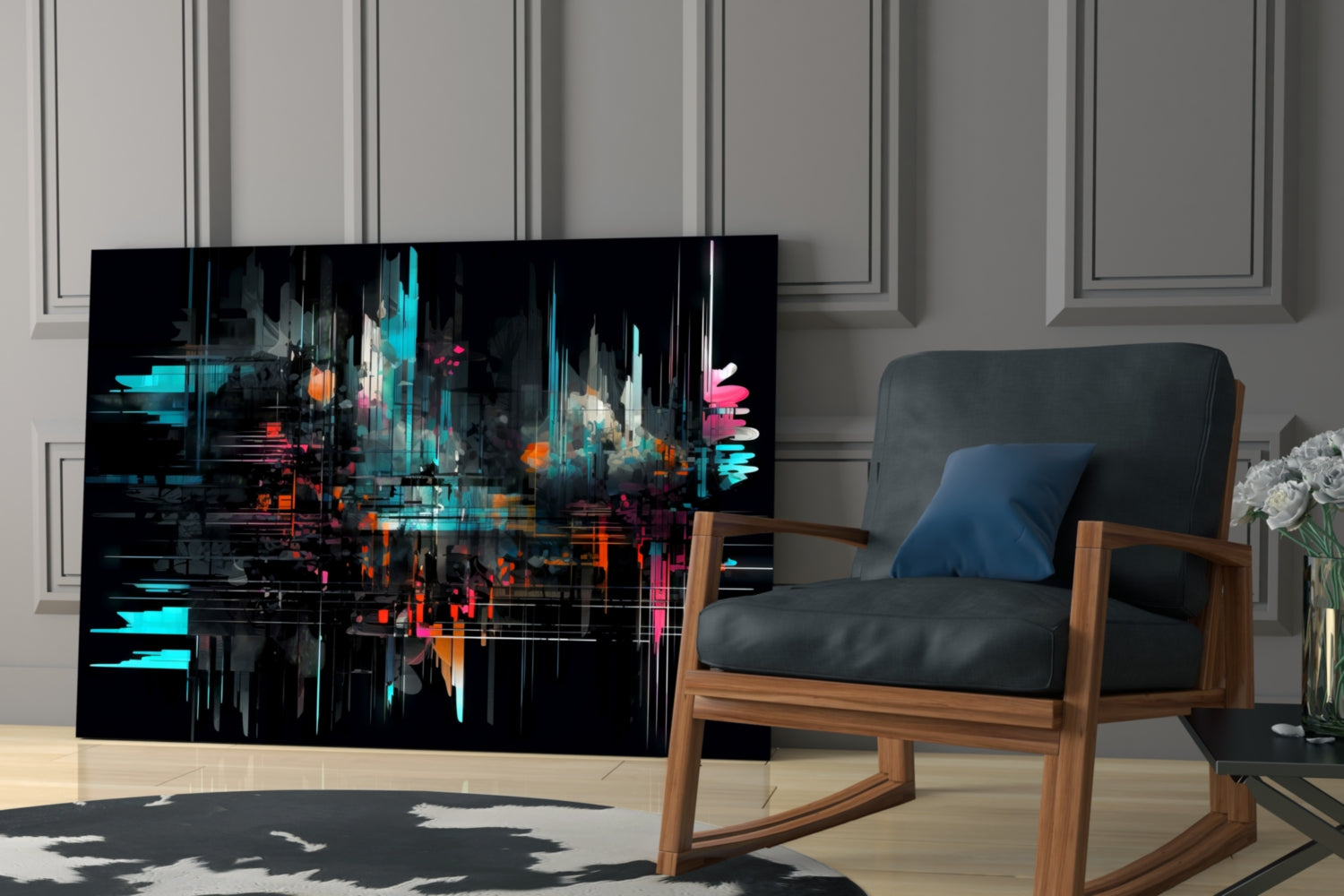 Color Sticks Glass Wall Art || Designers Collection