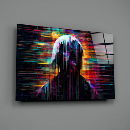 Shadow of Color Sticks Glass Wall Art || Designer Collection