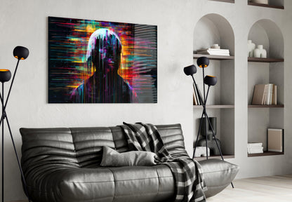 Shadow of Color Sticks Glass Wall Art || Designer Collection