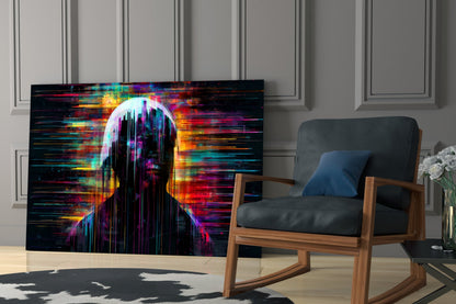 Shadow of Color Sticks Glass Wall Art || Designer Collection