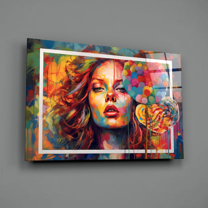 Orange Kiss Glass Wall Art || Designer Collection