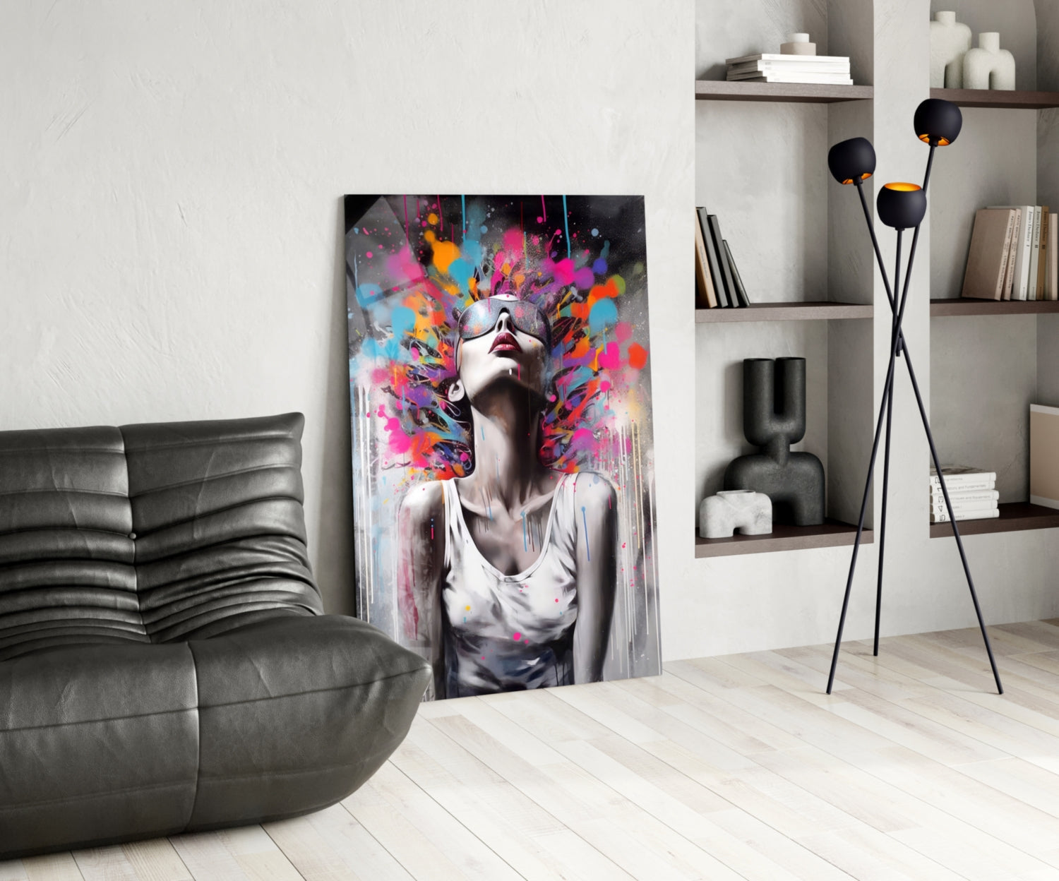 Colors in My Head Glass Wall Art || Designer Collection