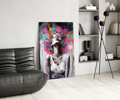 Colors in My Head Glass Wall Art || Designer Collection