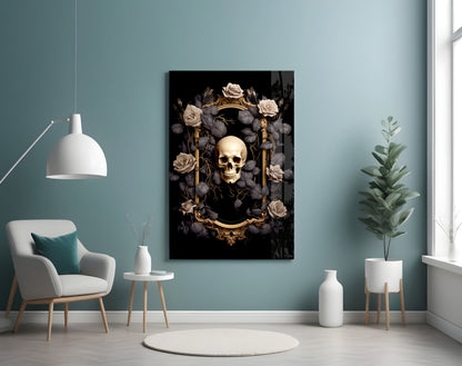 Skull Portrait Glass Wall Art || Designer Collection