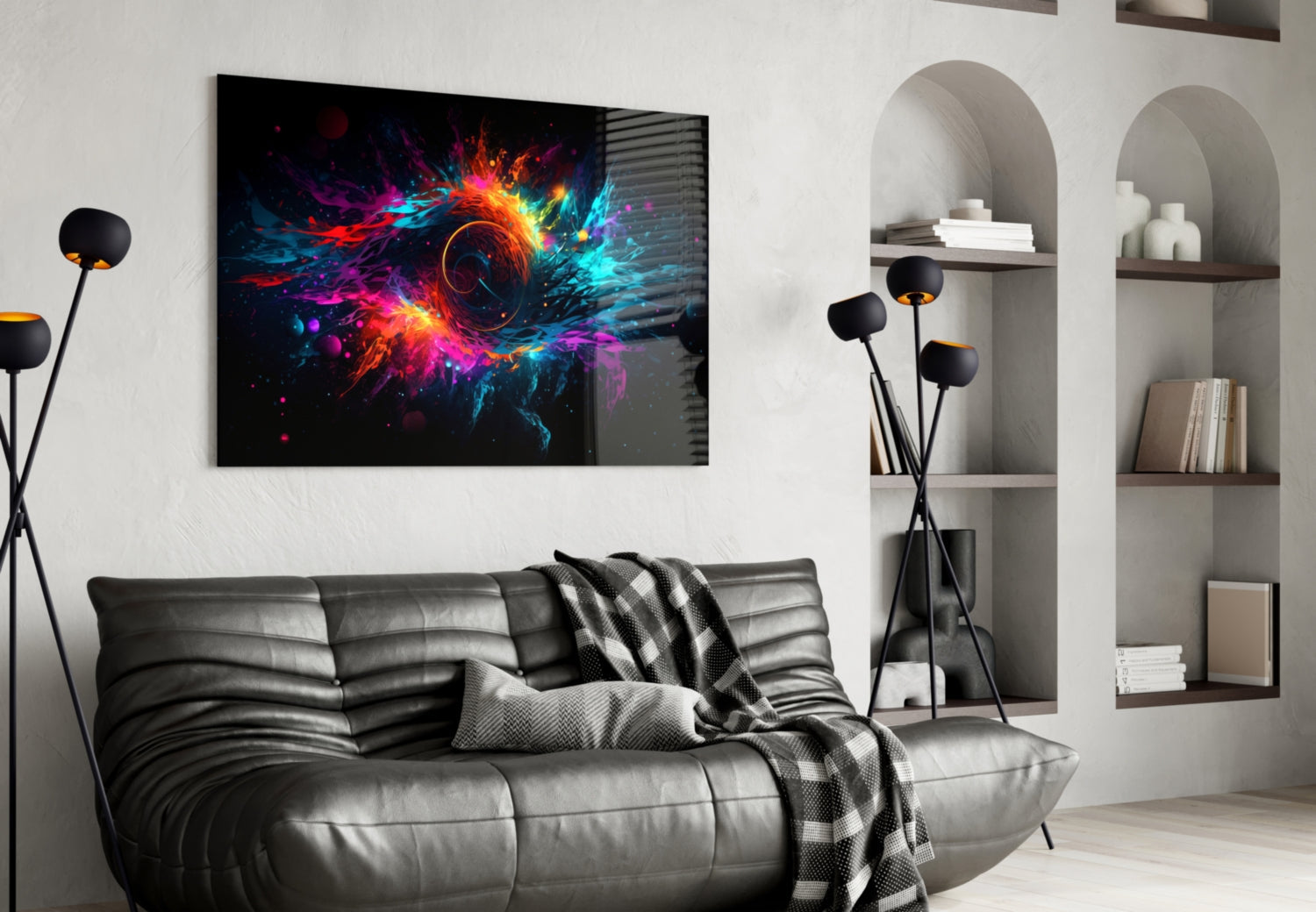 Colorful Hole Glass Wall Art || Designer Collection