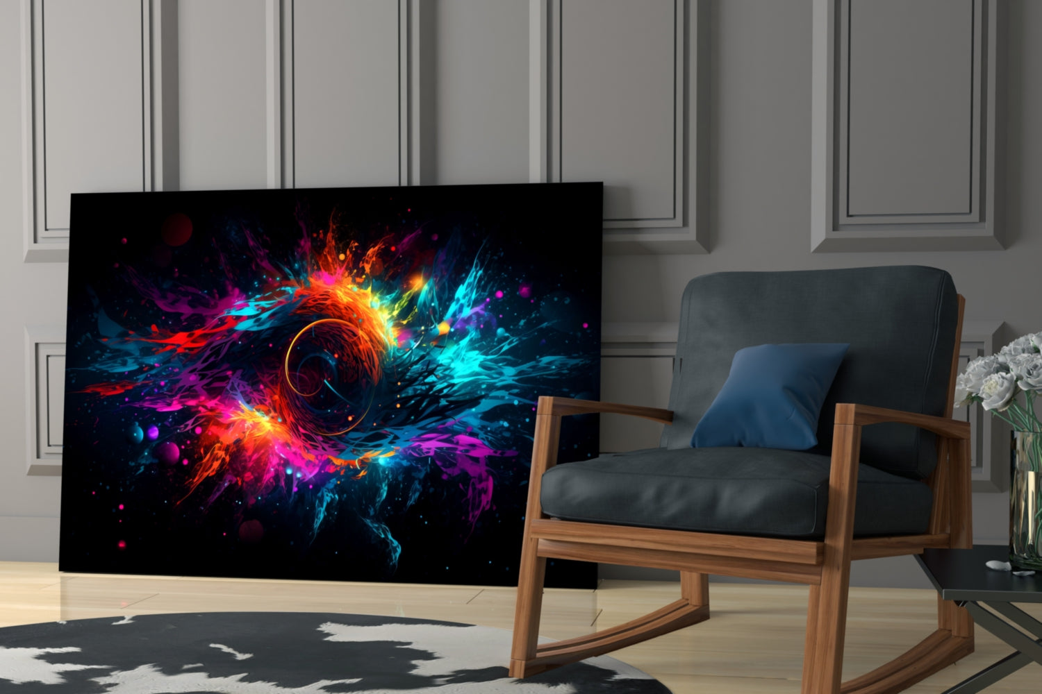 Colorful Hole Glass Wall Art || Designer Collection