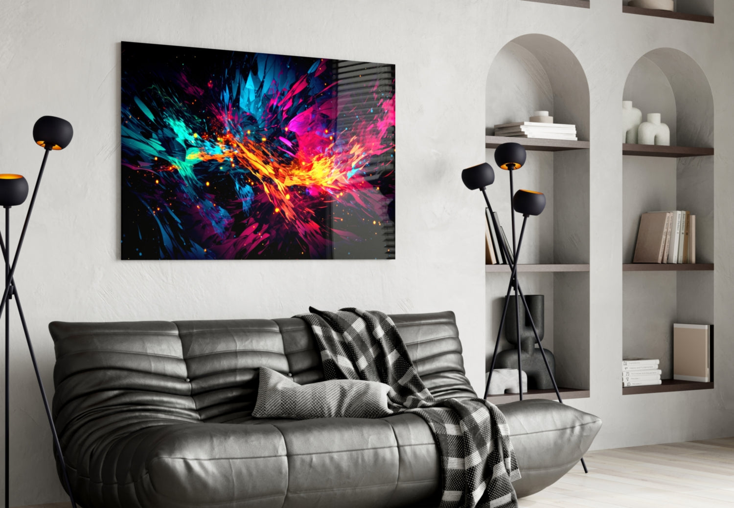 Color Bang Glass Wall Art || Designer Collection