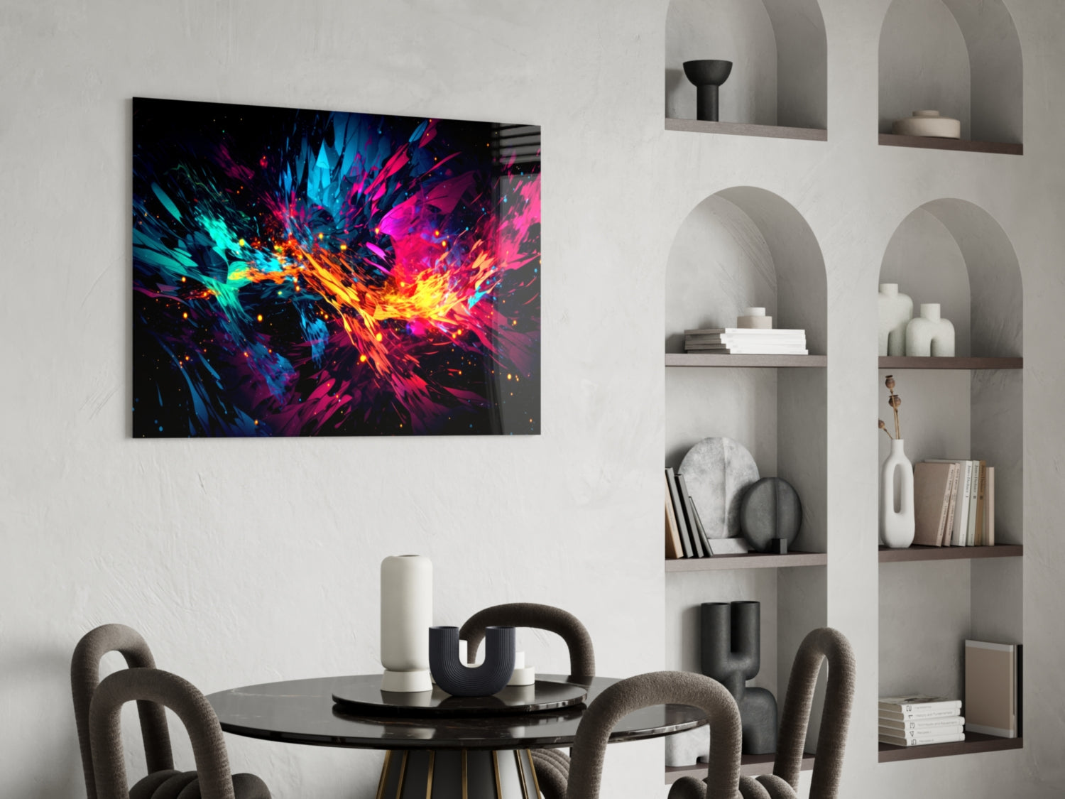Color Bang Glass Wall Art || Designer Collection