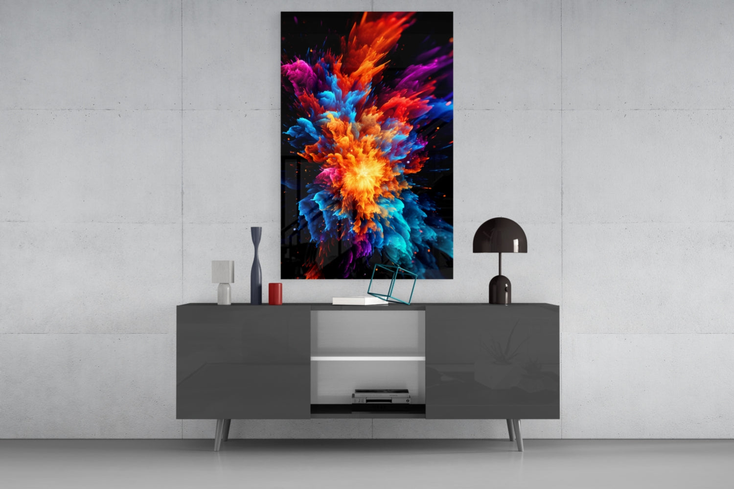 Color Flower Glass Wall Art || Designer Collection
