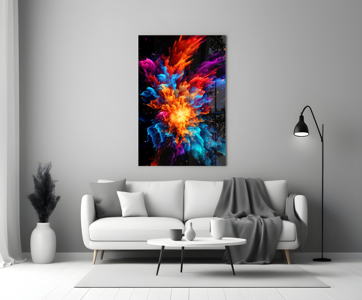 Color Flower Glass Wall Art || Designer Collection
