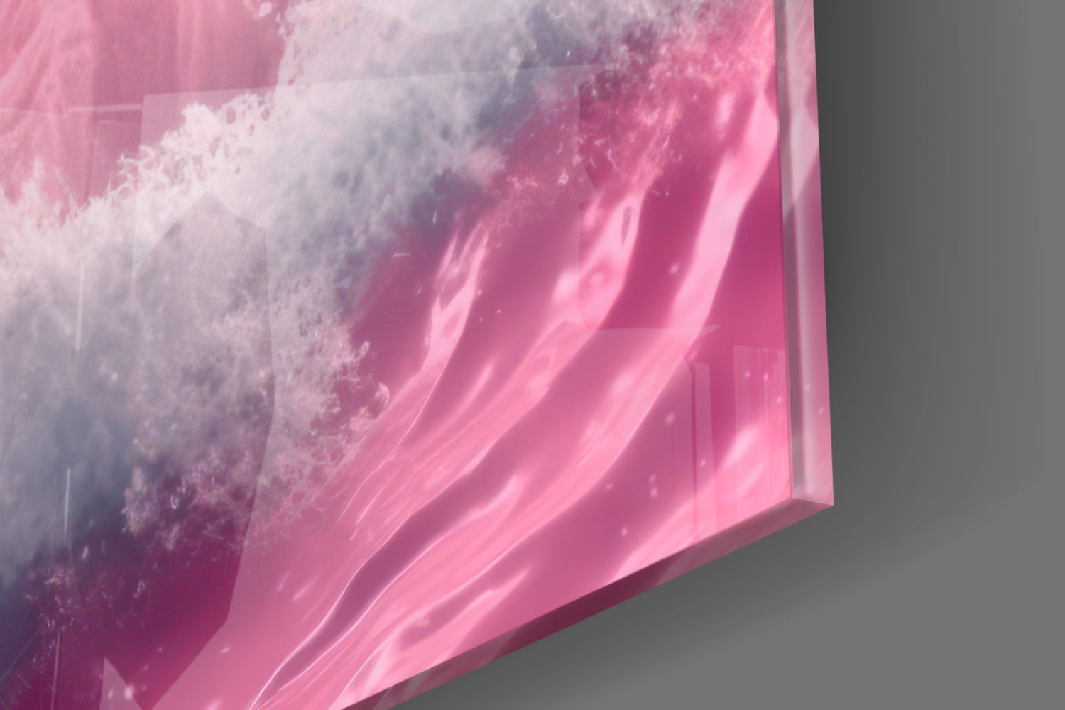 Pinky Space Glass Wall Art || Designer Collection