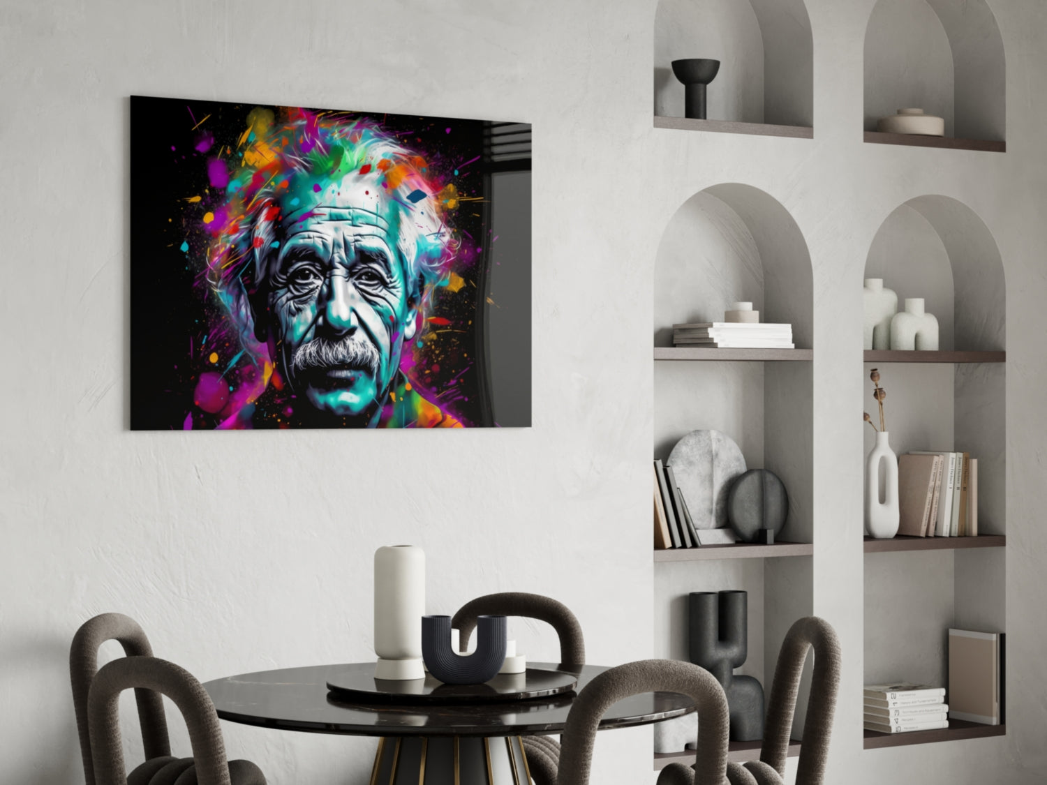Iconic Physicist Glass Wall Art || Designer Collection