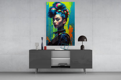 Hair Style Glass Wall Art || Designer Collection