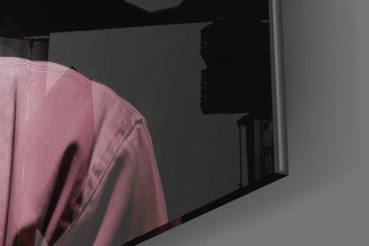 Pink Bandana Cigarette Smoke Rapper Glass Wall Art