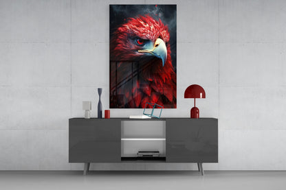 Red Eagle Glass Wall Art|| Designer&