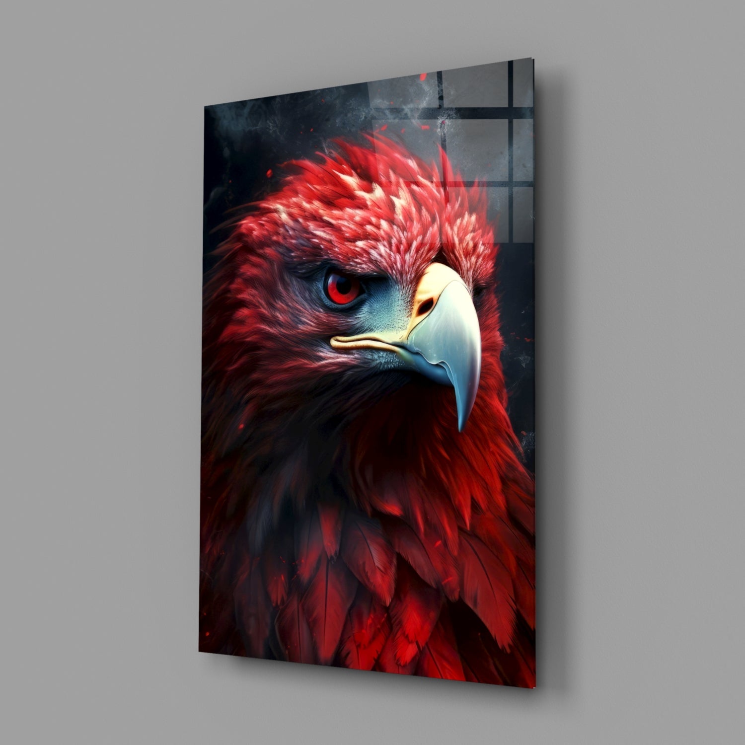 Red Eagle Glass Wall Art|| Designer&