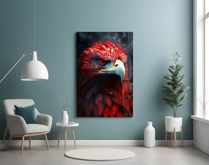 Red Eagle Glass Wall Art|| Designer&