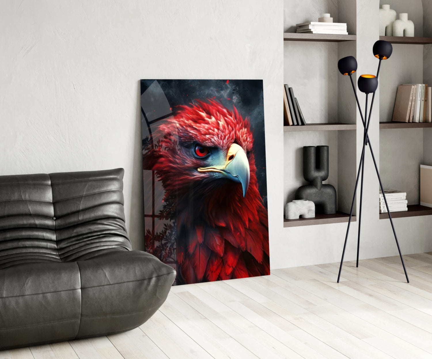 Red Eagle Glass Wall Art|| Designer&