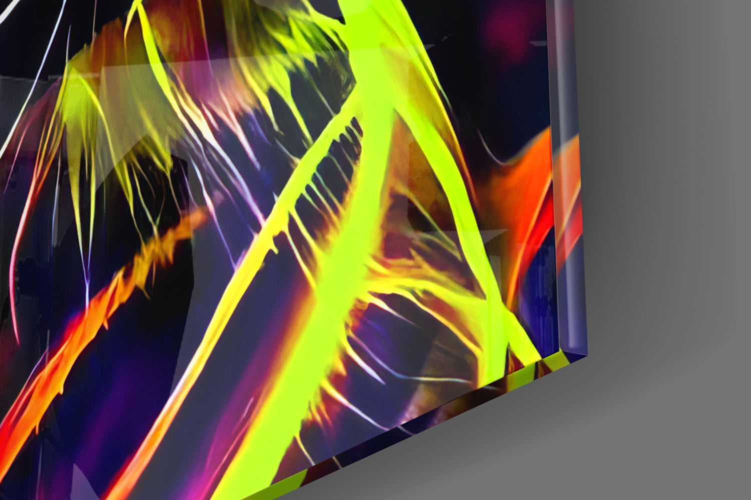 Neon Tiger Glass Wall Art|| Designer&
