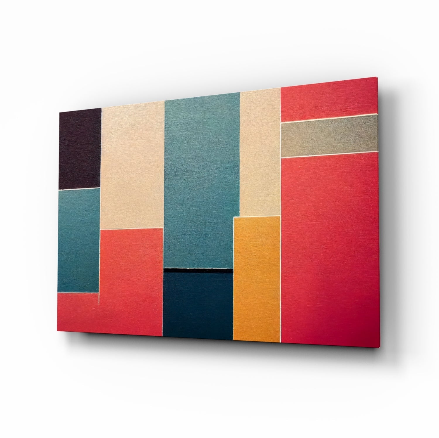 Rectangles  Glass Wall Art|| Designer&