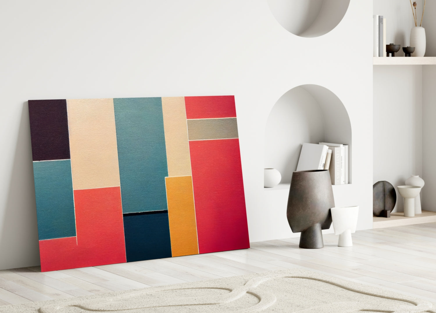 Rectangles  Glass Wall Art|| Designer&