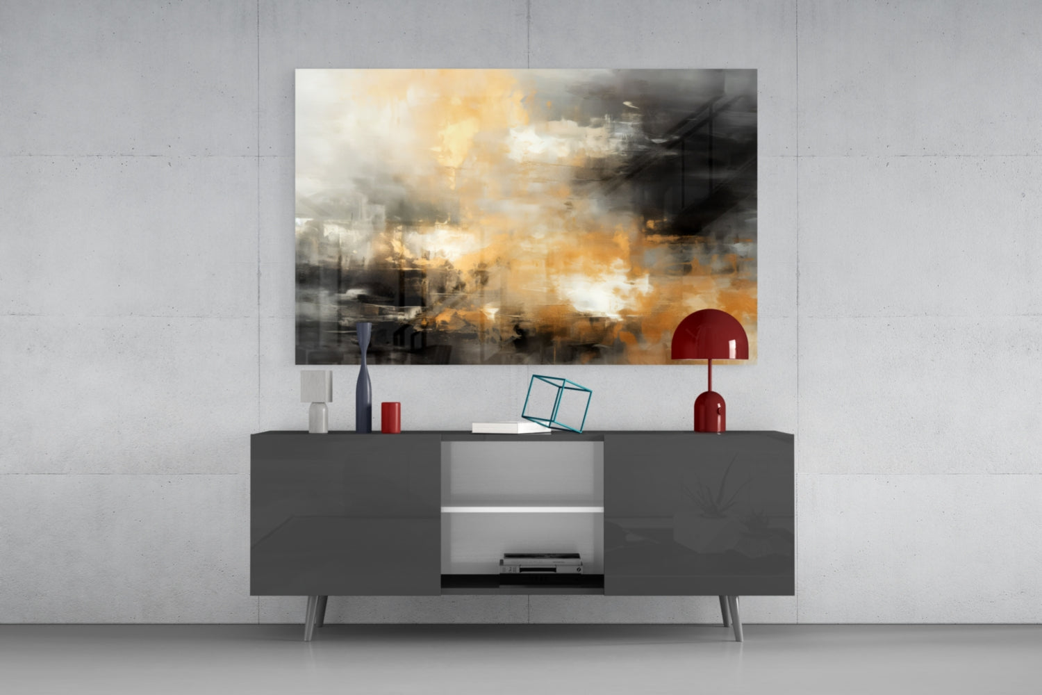 Abstract Glass Wall Art|| Designer&