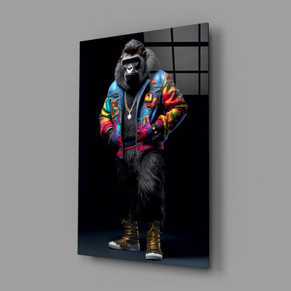 Gorilla Bro Glass Wall Art|| Designer&