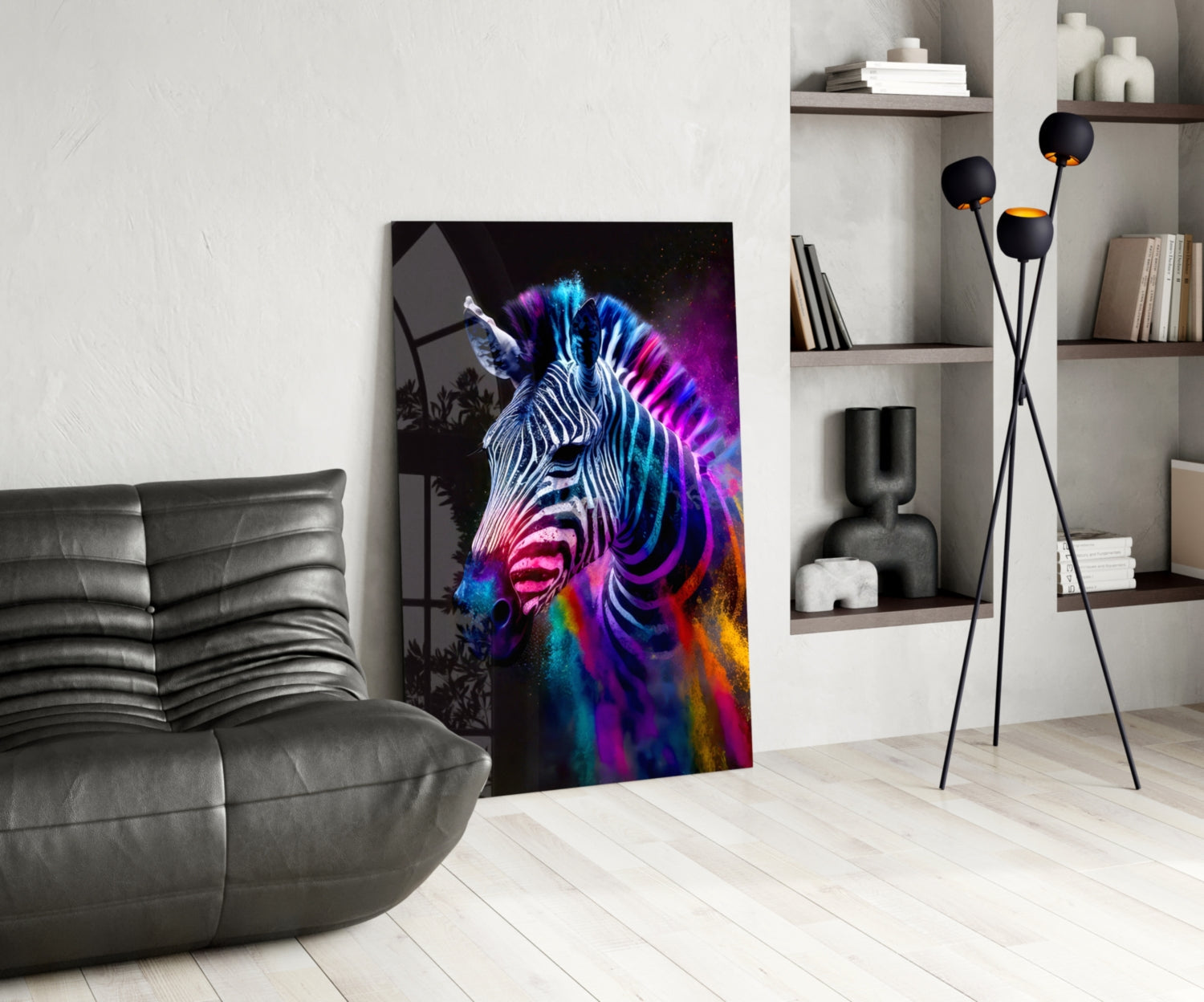 Zebra Glass Wall Art|| Designer&