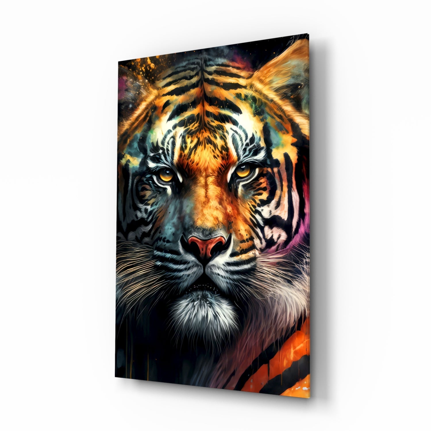 Face of the Tiger Glass Wall Art|| Designer&