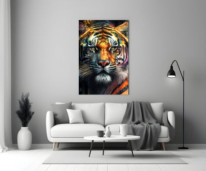 Face of the Tiger Glass Wall Art|| Designer&