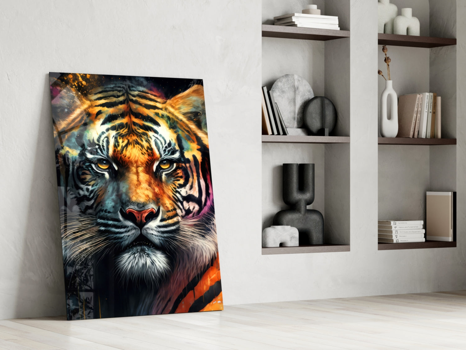 Face of the Tiger Glass Wall Art|| Designer&