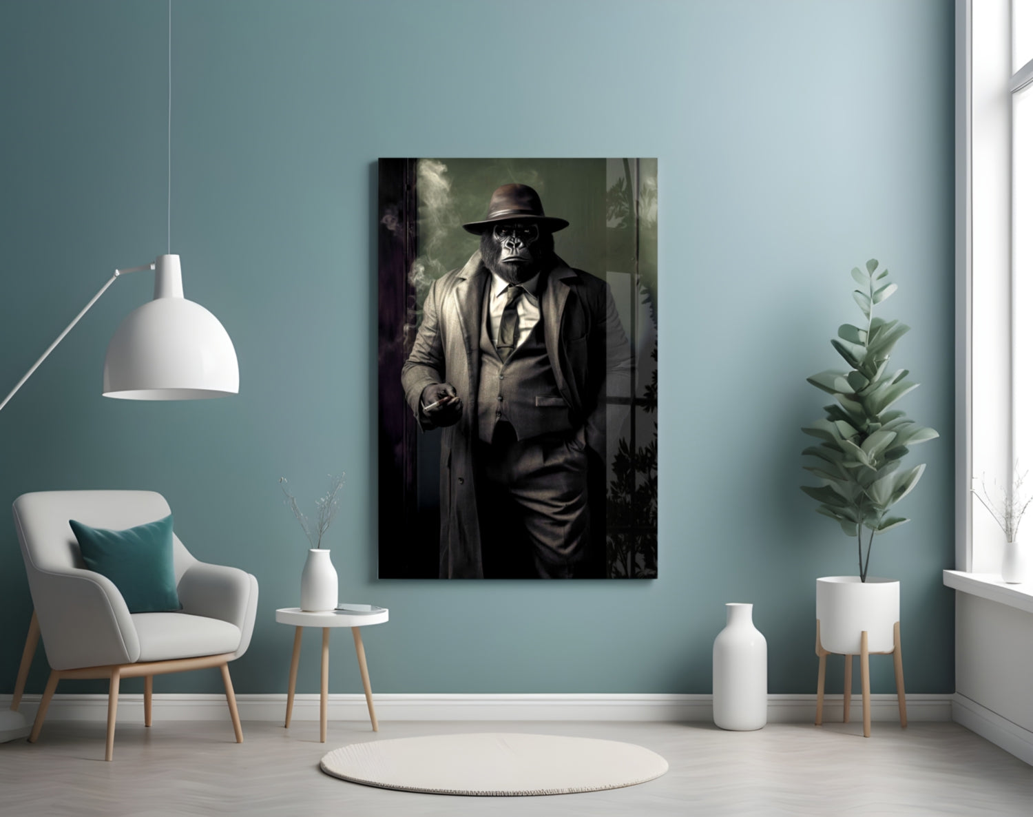 Mr, Inspector Glass Wall Art|| Designer&