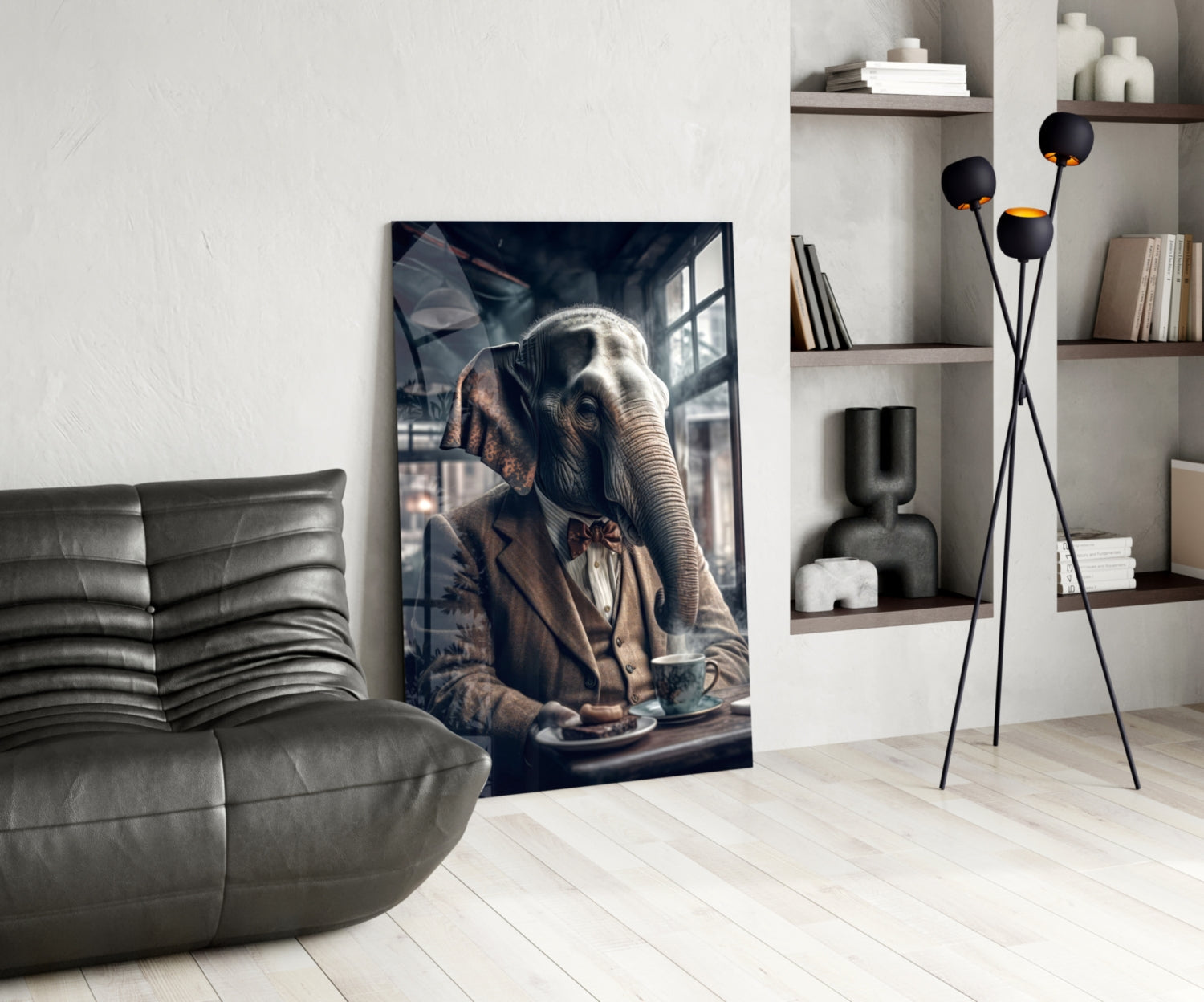 Retired Elephant Glass Wall Art|| Designer&