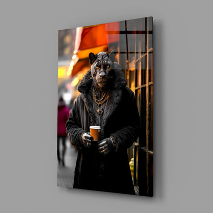 Java the Leopard Glass Wall Art || Designer&