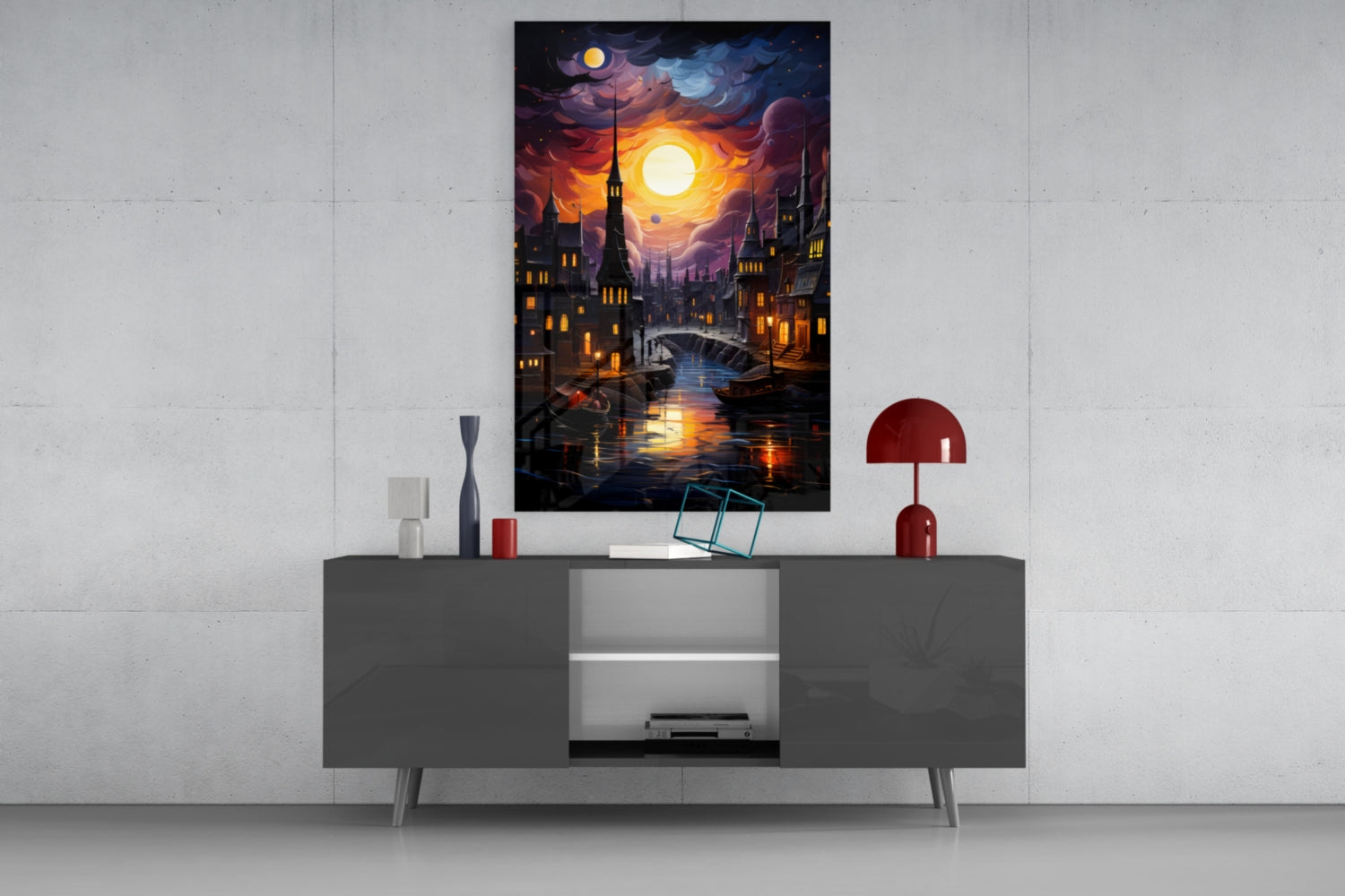 Moonlight Glass Wall Art|| Designer&