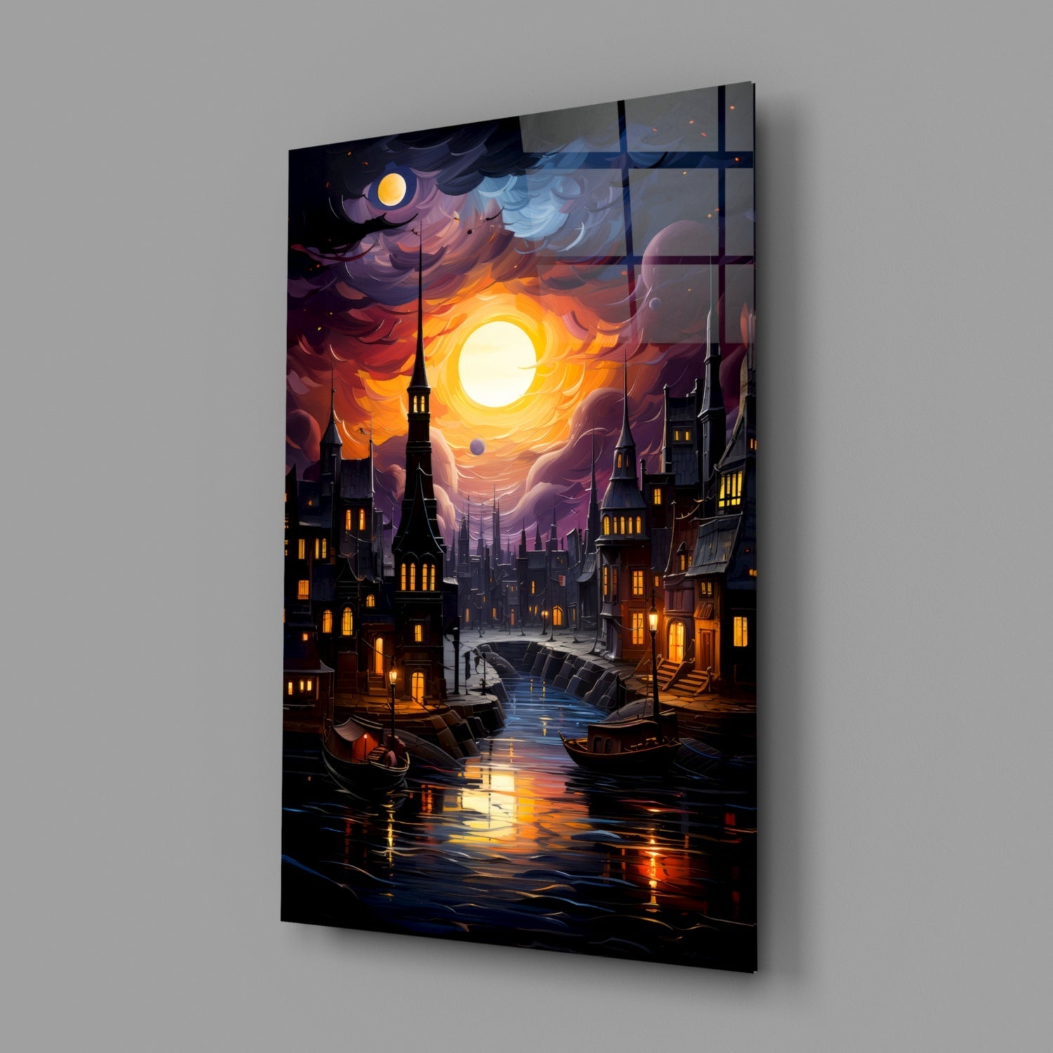 Moonlight Glass Wall Art|| Designer&