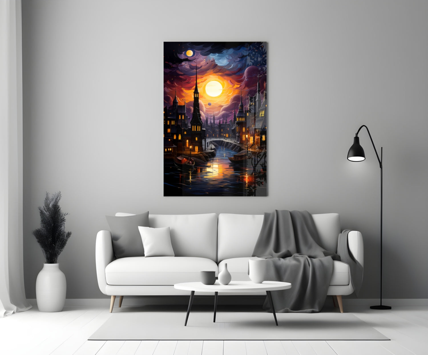 Moonlight Glass Wall Art|| Designer&
