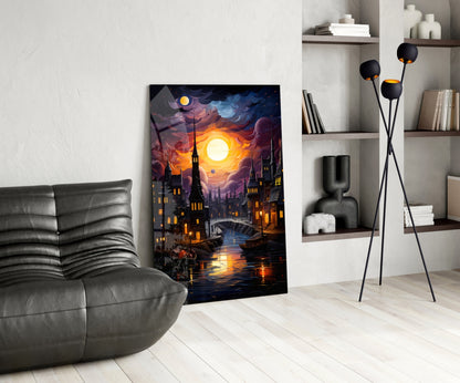 Moonlight Glass Wall Art|| Designer&