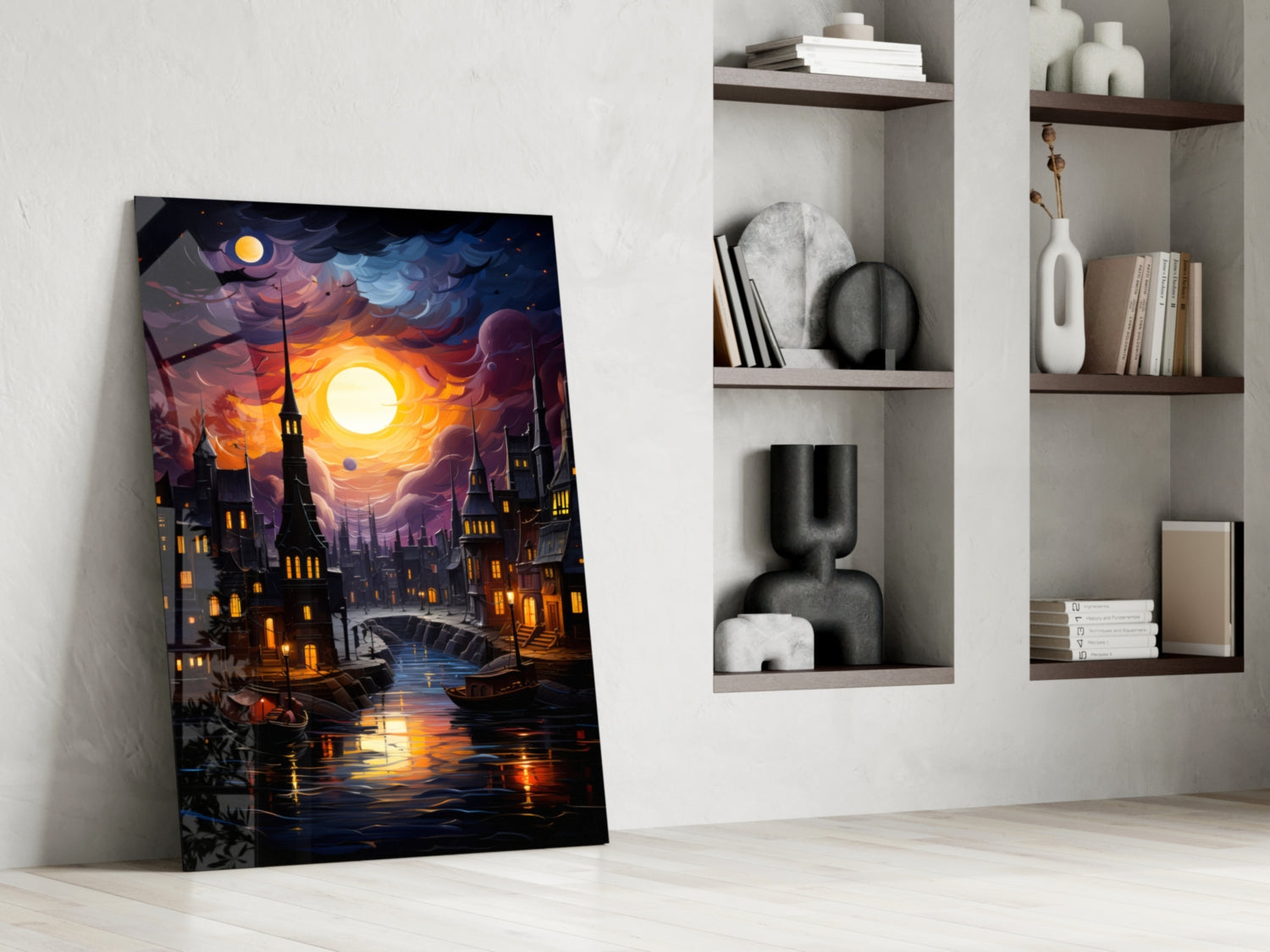 Moonlight Glass Wall Art|| Designer&