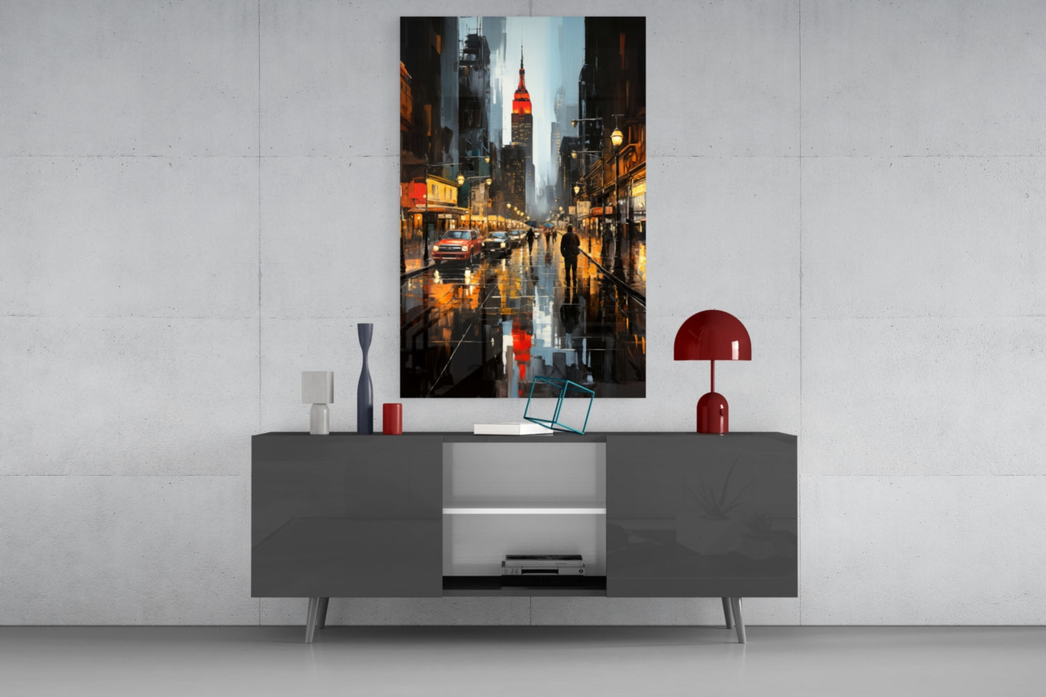 City Night Glass Wall Art|| Designer&