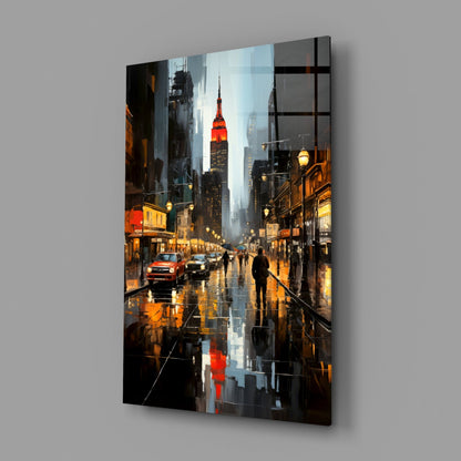 City Night Glass Wall Art|| Designer&