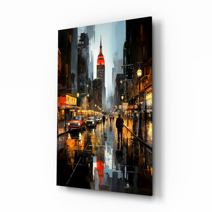 City Night Glass Wall Art|| Designer&