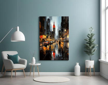 City Night Glass Wall Art|| Designer&