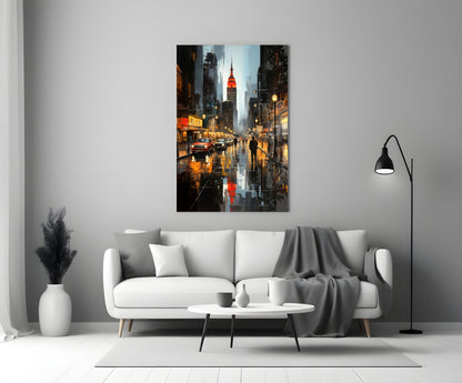 City Night Glass Wall Art|| Designer&