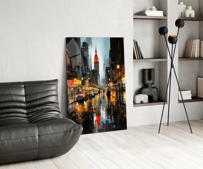 City Night Glass Wall Art|| Designer&
