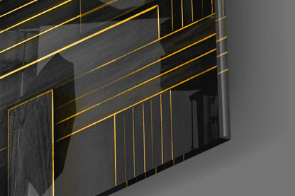 Rectangles Glass Wall Art|| Designer&
