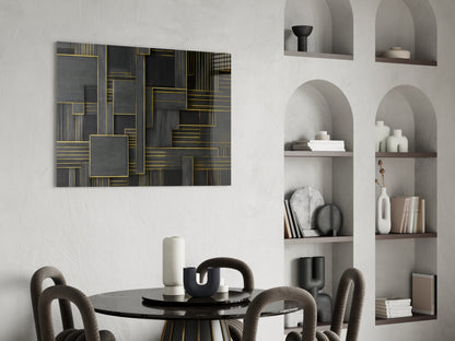 Rectangles Glass Wall Art|| Designer&