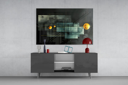 Planet Race Glass Wall Art|| Designer&