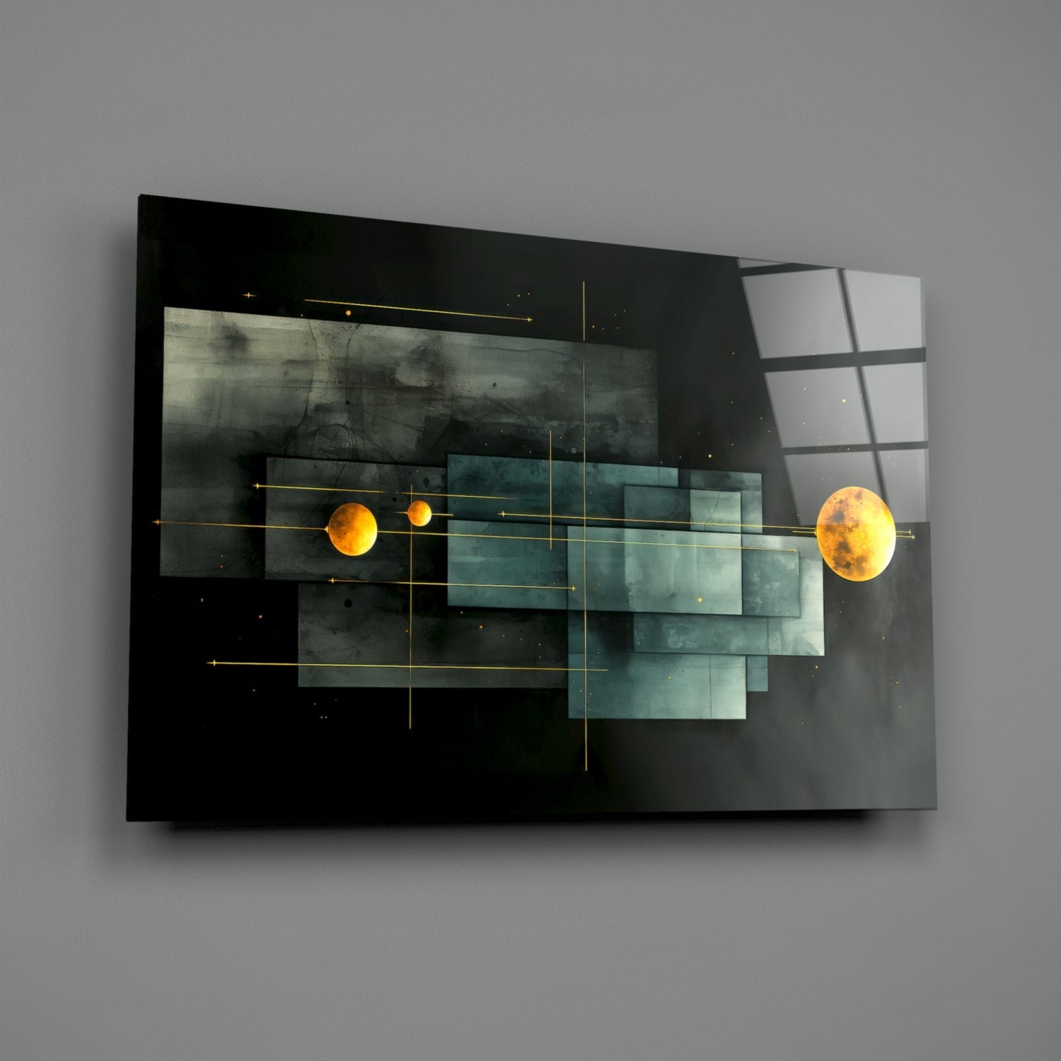 Planet Race Glass Wall Art|| Designer&