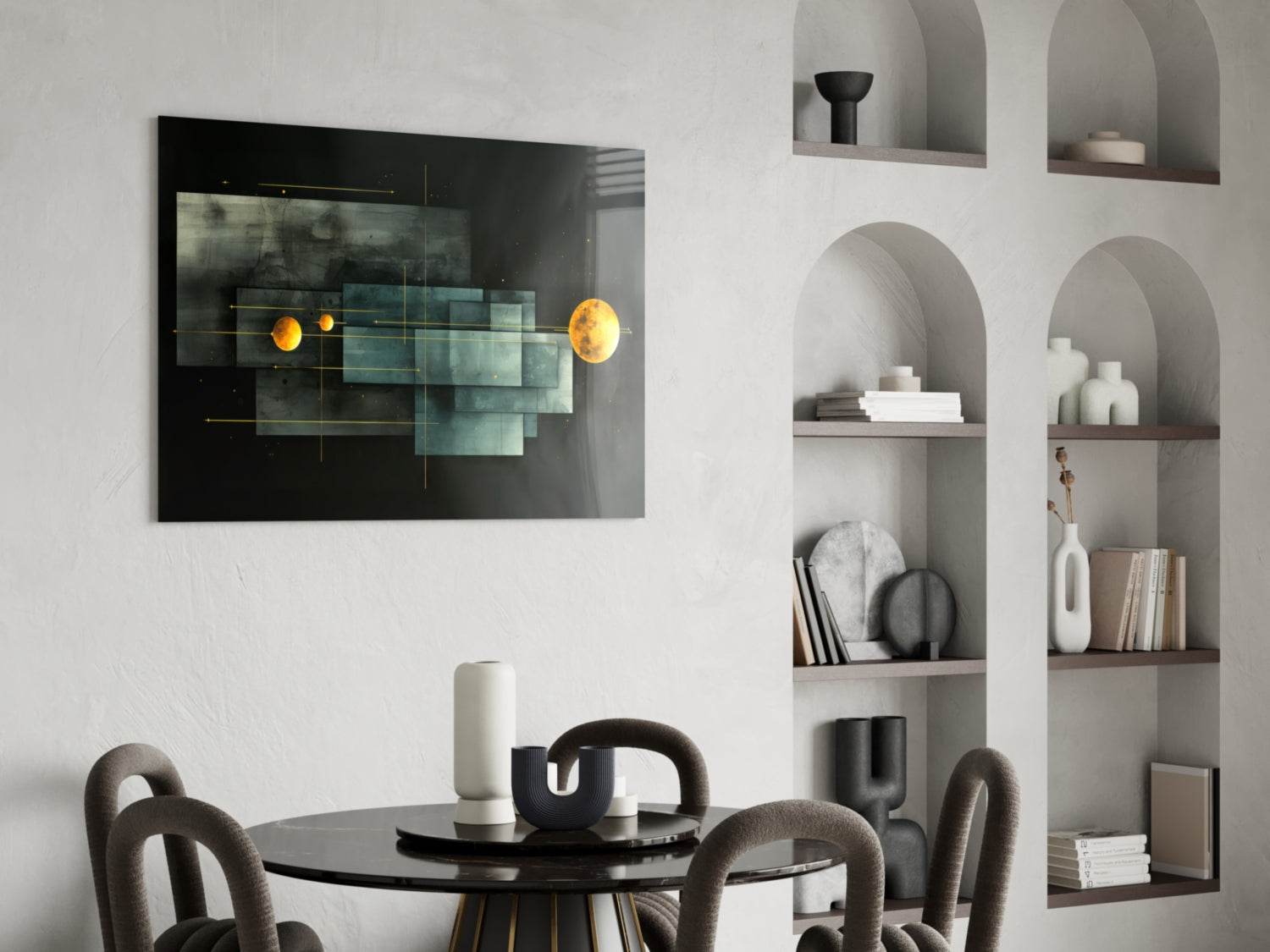 Planet Race Glass Wall Art|| Designer&
